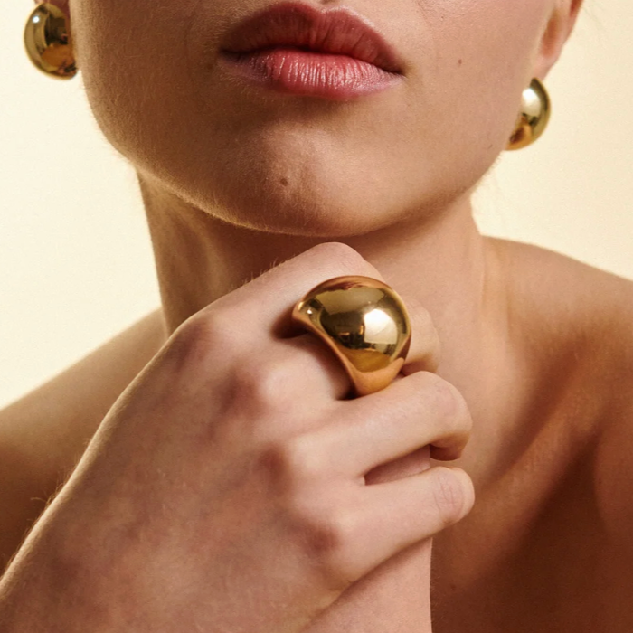 Bow Ring Big Guld