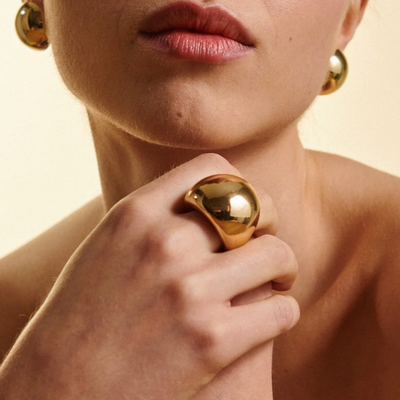 Bow Ring Big Guld