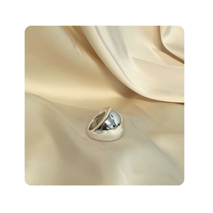 Bow Ring Big Silver